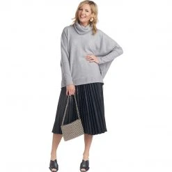 BURU White Label Val Vegan Leather Pleated Skirt - Black