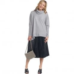 BURU White Label Val Vegan Leather Pleated Skirt - Black