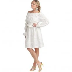 BURU White Label Clothing On & Off The Shoulder Mini Dress - White Star 34 BURU White Label Clothing On & Off The Shoulder Mini Dress - White Star
