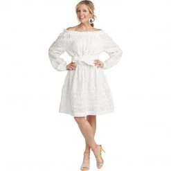 BURU White Label Clothing On & Off The Shoulder Mini Dress - White Star 37 BURU White Label Clothing On & Off The Shoulder Mini Dress - White Star