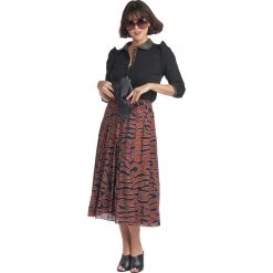 BURU White Label Peter Pan Tee - Black Lurex - Final Sale Tops