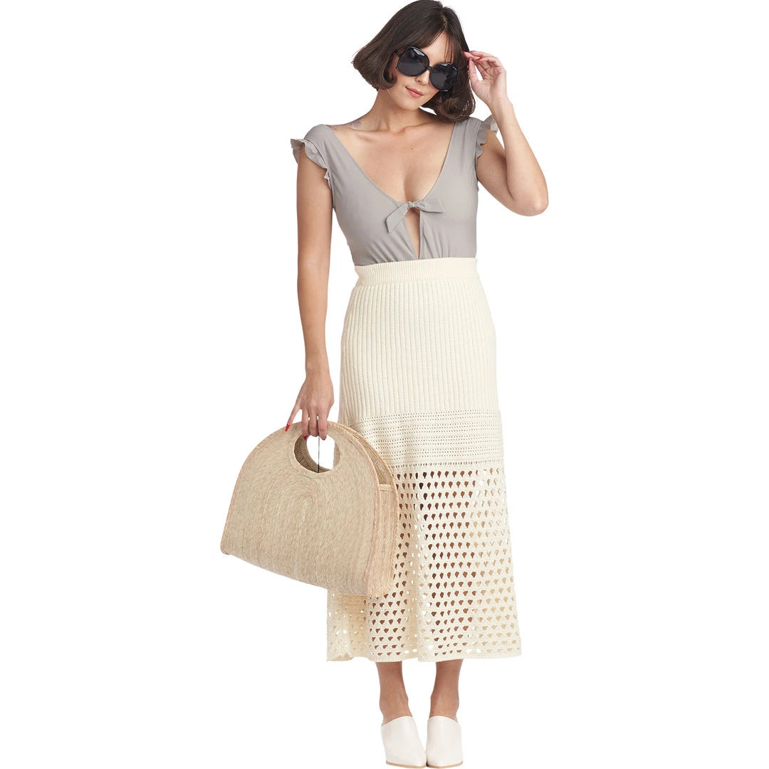 BURU White Label Tie Front Ruffle Swimsuit - Pewter - Final Sale 13 BURU White Label Tie Front Ruffle Swimsuit - Pewter - Final Sale