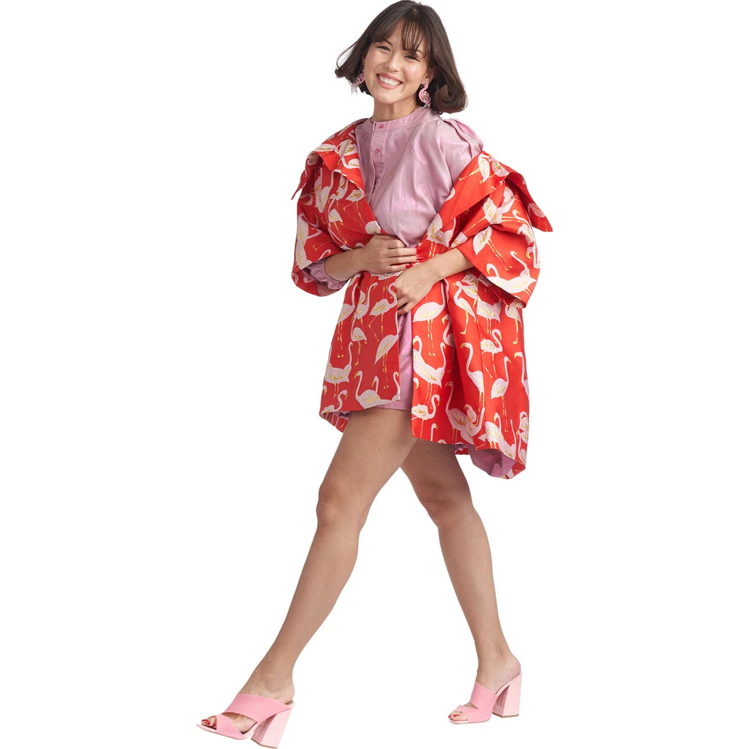 BURU White Label Flamingo Car Coat - Red 21 BURU White Label Flamingo Car Coat - Red