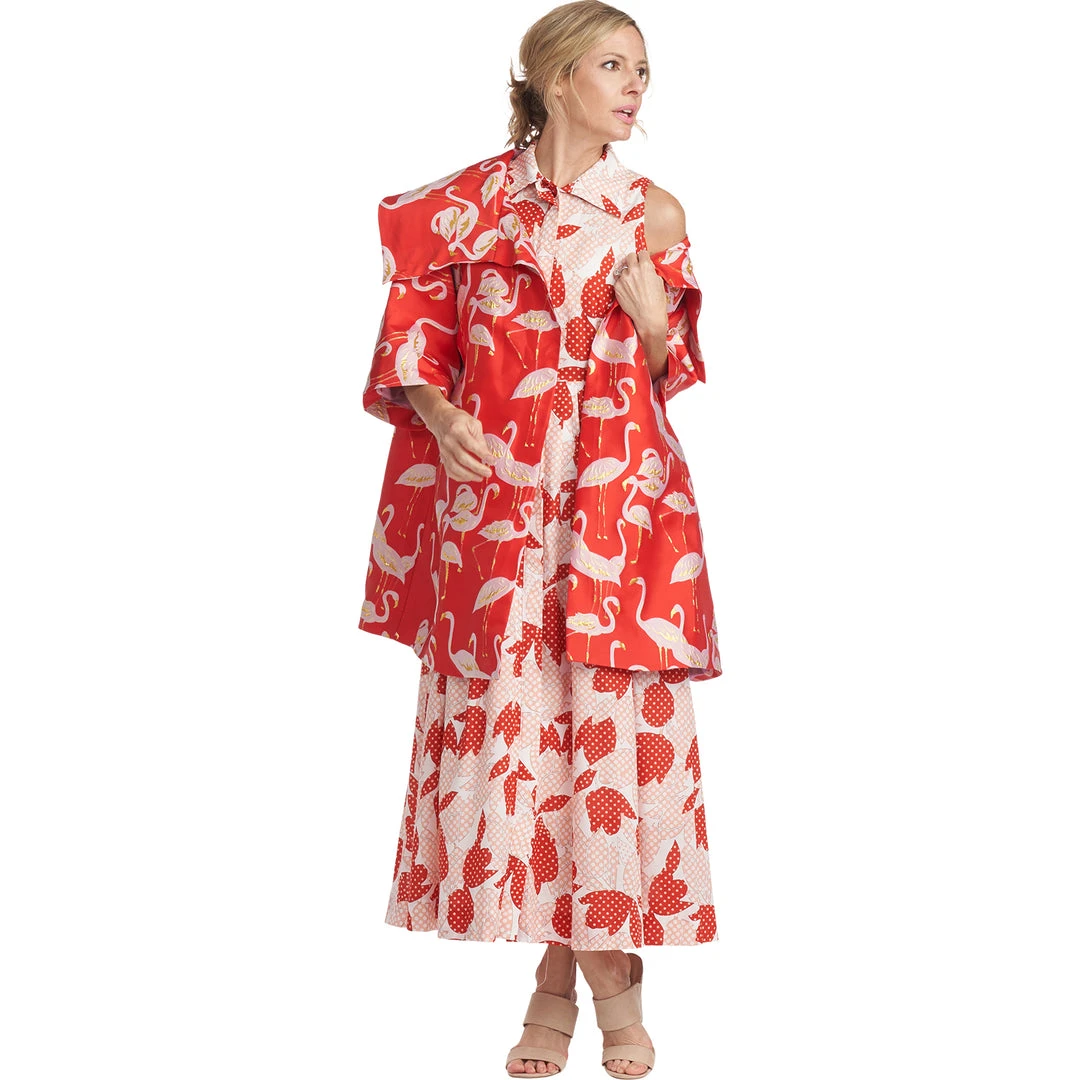BURU White Label Flamingo Car Coat - Red 22 BURU White Label Flamingo Car Coat - Red