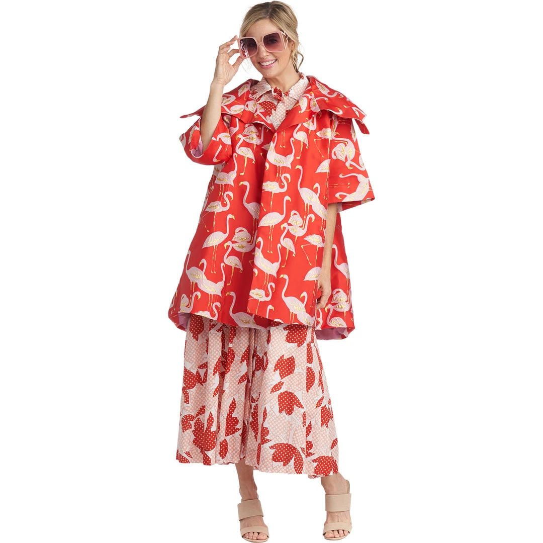 BURU White Label Flamingo Car Coat - Red 23 BURU White Label Flamingo Car Coat - Red