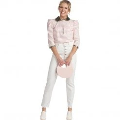 BURU White Label Clothing Peter Pan Tee - Blush Stripe