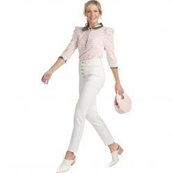 BURU White Label Clothing Peter Pan Tee - Blush Stripe