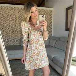 BURU Pink Label Square Neck Mini Dress - 70's Floral Dresses 19 BURU Pink Label Square Neck Mini Dress - 70's Floral Dresses