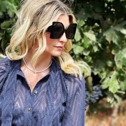 BURU Pink Label The 9 To 5 Shirtdress - Sheer Navy Clothing