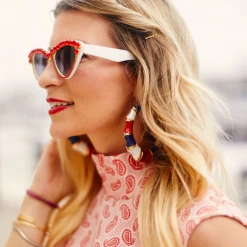 Buru Accessories Americana Hoops - Red, White & Blue