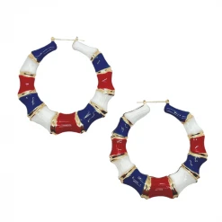 Buru Accessories Americana Hoops - Red, White & Blue