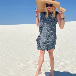 BURU Pink Label Anniversary Ruffle Mini Dress - Black & White Floral