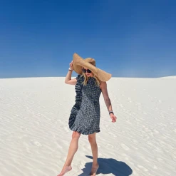 BURU Pink Label Anniversary Ruffle Mini Dress - Black & White Floral