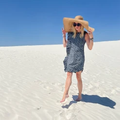 BURU Pink Label Anniversary Ruffle Mini Dress - Black & White Floral