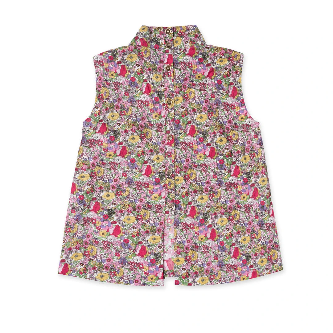 BURU White Label Sleeveless Mod Top - Pink Liberty Floral 14 BURU White Label Sleeveless Mod Top - Pink Liberty Floral