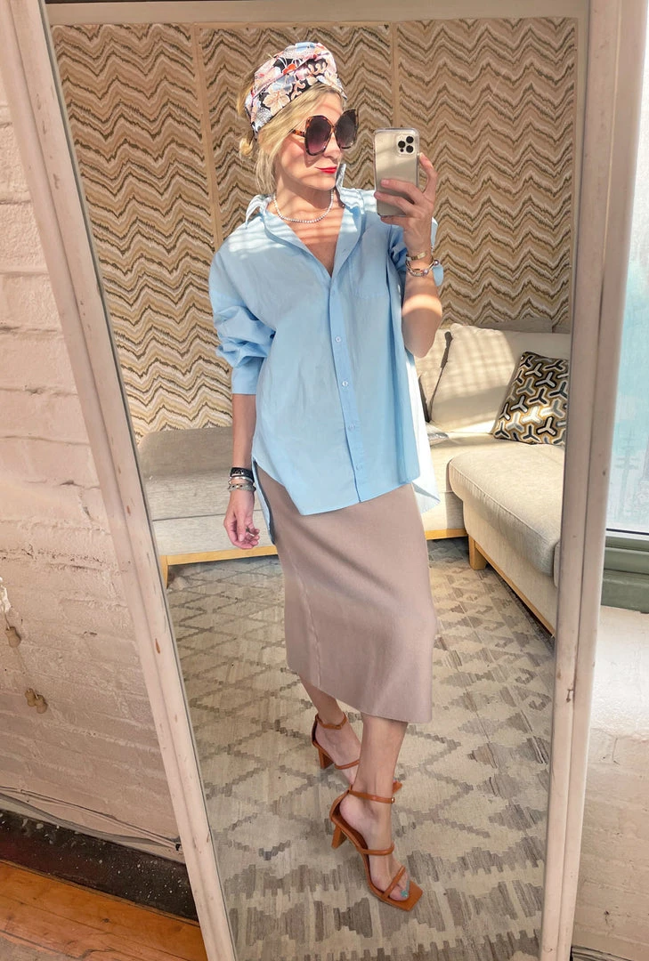 BURU White Label Boyfriend Shirt 2.0 - Blue 5 BURU White Label Boyfriend Shirt 2.0 - Blue