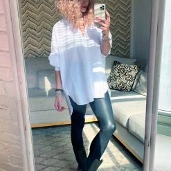 BURU White Label Boyfriend Shirt 2.0 - White Clothing