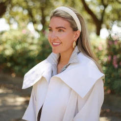 BURU Pink Label BURU X Megan Stokes Cropped Car Coat - Off White Cotton Faille Clothing