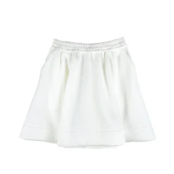 BURU Pink Label BURU X Megan Stokes Everyday MINI Skirt - White Quilted Knit Clothing