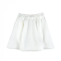 BURU Pink Label BURU X Megan Stokes Everyday MINI Skirt - White Quilted Knit Clothing