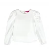BURU Pink Label Clothing BURU X Megan Stokes Long Sleeve Puff Sleeve Top - White Quilted Knit