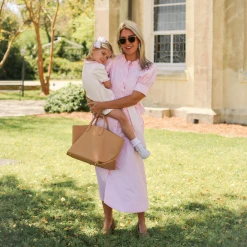 BURU Pink Label BURU X Megan Stokes Puff Sleeve Day Gown - Pink Daisy