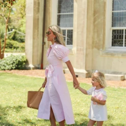 BURU Pink Label BURU X Megan Stokes Puff Sleeve Day Gown - Pink Daisy