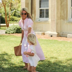 BURU Pink Label BURU X Megan Stokes Puff Sleeve Day Gown - Pink Daisy