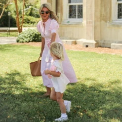 BURU Pink Label BURU X Megan Stokes Puff Sleeve Day Gown - Pink Daisy