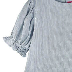 BURU Pink Label BURU X Megan Stokes Puff Sleeve Top - Blue & White Faille Clothing 11 BURU Pink Label BURU X Megan Stokes Puff Sleeve Top - Blue & White Faille Clothing