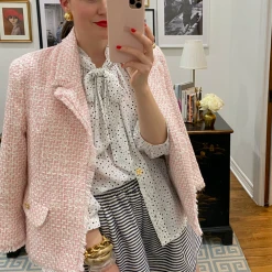 BURU Pink Label Clothing BURU X Val Boxy Blazer 2.0 - Pink & Ivory Tweed