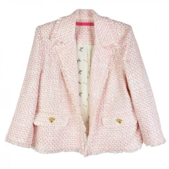 BURU Pink Label Clothing BURU X Val Boxy Blazer 2.0 - Pink & Ivory Tweed
