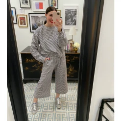 BURU White Label BURU X Val Everyday Pullover - Ivory & Navy Knit