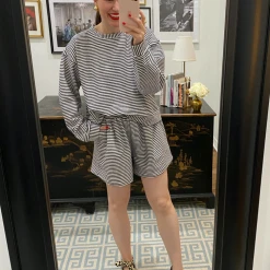 BURU White Label BURU X Val Everyday Pullover - Ivory & Navy Knit