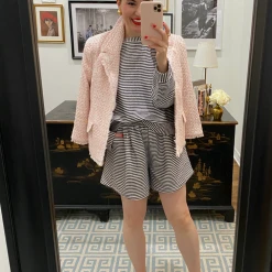 BURU Pink Label Clothing BURU X Val Boxy Blazer 2.0 - Pink & Ivory Tweed