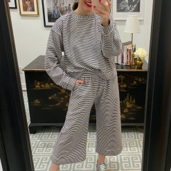 BURU White Label BURU X Val Everyday Pullover - Ivory & Navy Knit