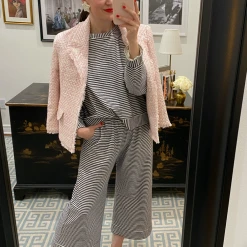 BURU Pink Label Clothing BURU X Val Boxy Blazer 2.0 - Pink & Ivory Tweed