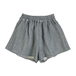 BURU Pink Label BURU X Val Everyday Shorts - Ivory & Navy Knit - PRE-SALE