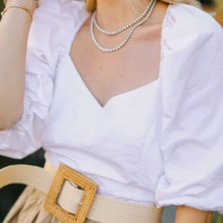 BURU Pink Label Clothing Balloon Sleeve Bustier - White