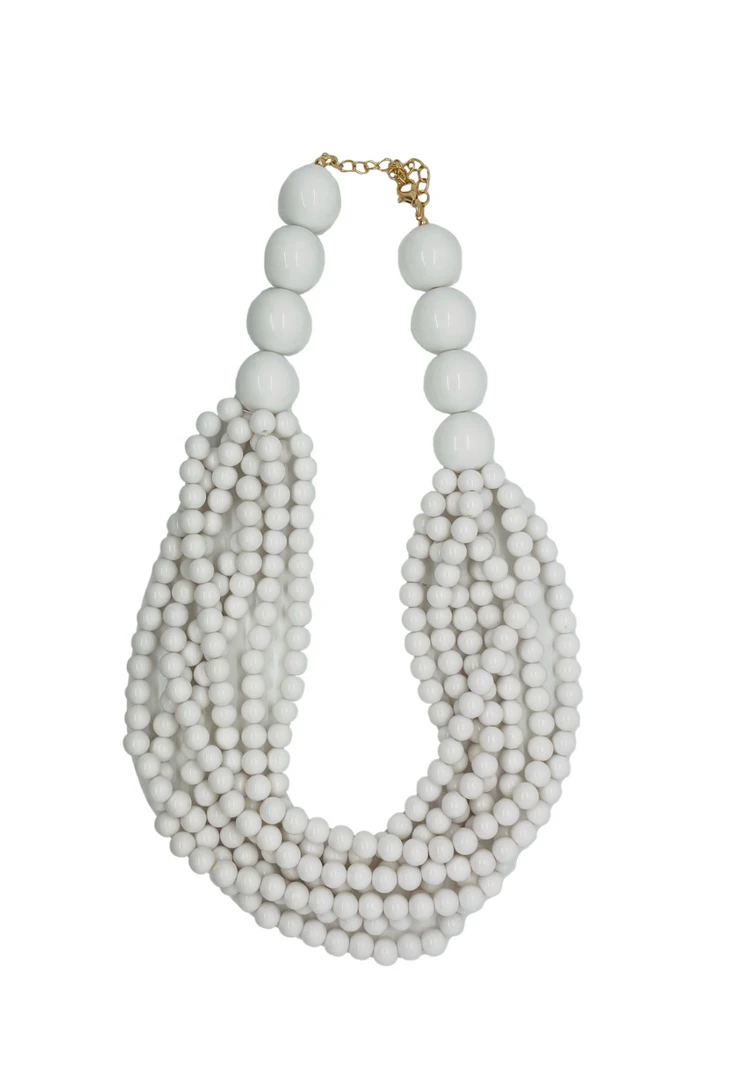 Buru Accessories Bam Bam Bauble Necklace - White 3 Buru Accessories Bam Bam Bauble Necklace - White