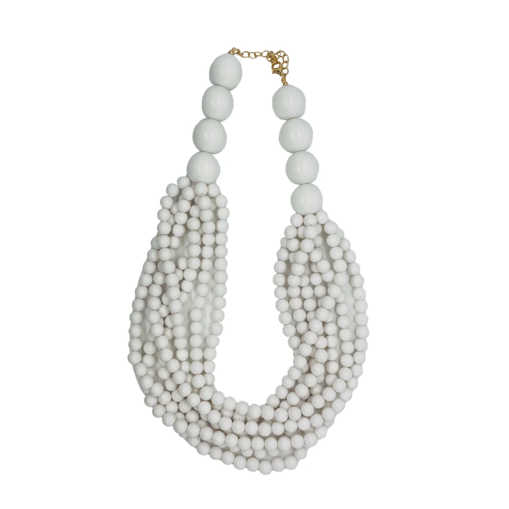 Buru Accessories Bam Bam Bauble Necklace - White 8 Buru Accessories Bam Bam Bauble Necklace - White