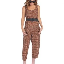BURU White Label Clothing Bandana Jumpsuit - Brown