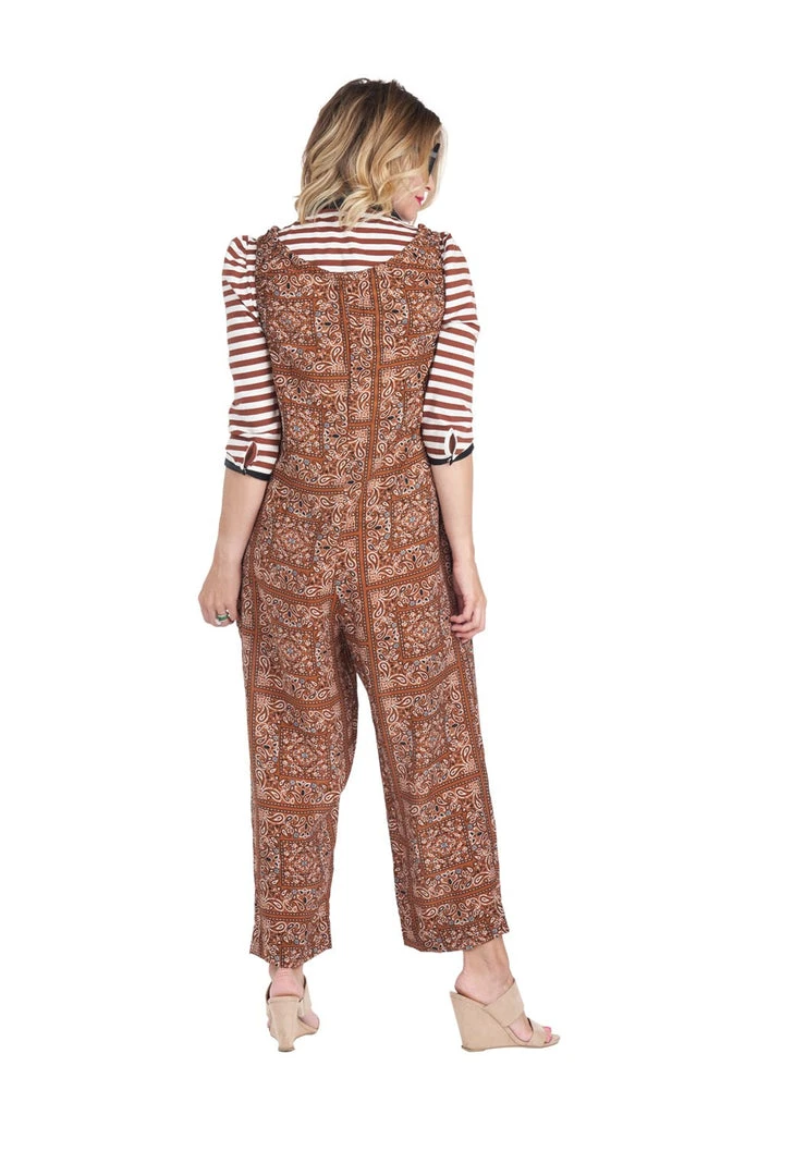 BURU White Label Clothing Bandana Jumpsuit - Brown 5 BURU White Label Clothing Bandana Jumpsuit - Brown