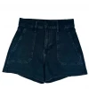 BURU White Label Sailor Denim Shorts - Black