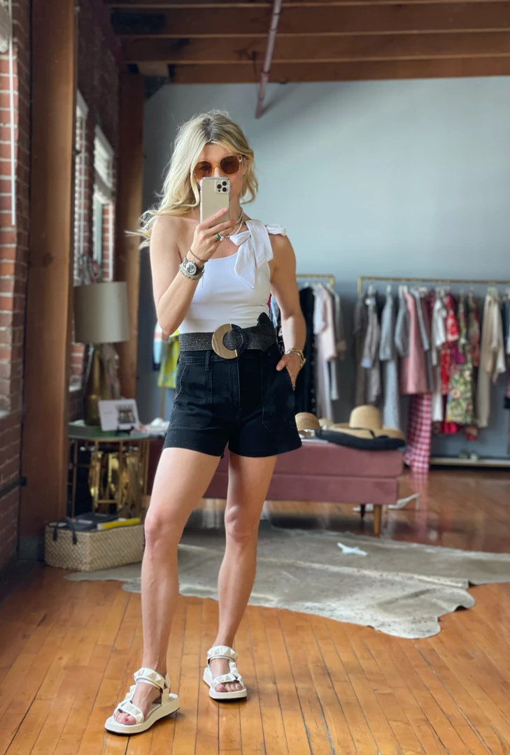 BURU White Label Tie Top One Shoulder Swimsuit - White 5 BURU White Label Tie Top One Shoulder Swimsuit - White