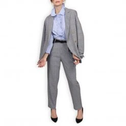 BURU White Label Clothing Bleu Et Noir Trousers - Final Sale