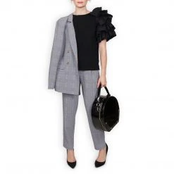 BURU White Label Clothing Bleu Et Noir Trousers - Final Sale