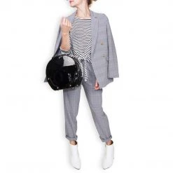 BURU White Label Clothing Bleu Et Noir Trousers - Final Sale