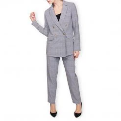 BURU White Label Clothing Bleu Et Noir Trousers - Final Sale