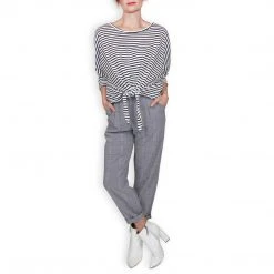 BURU White Label Clothing Bleu Et Noir Trousers - Final Sale